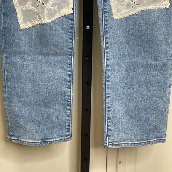 Levi Strauss & Co Women’s “Wedgie Straight” High Rise Patchwork Jeans Size 27 - Picture 4 of 14